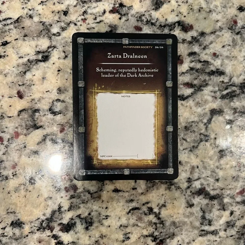 Pathfinder Society 2015 Complete Set NPC Face Card #1-54 Dark Archive TTRPG